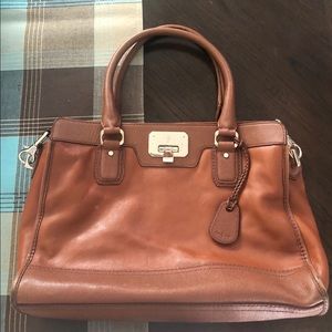 Cole Haan leather medium brown tote / purse